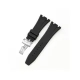 Чёрный с серебряной застёжкой-бабочкой