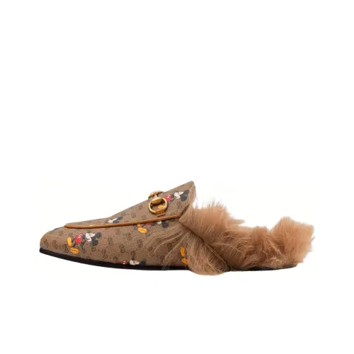 Disney x Gucci Princetown Casual Женские Ebony