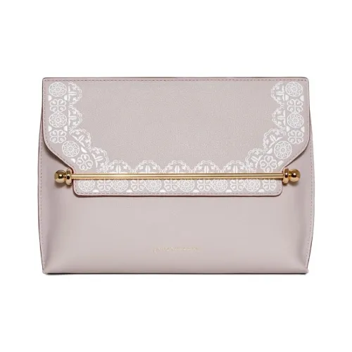 Strathberry Гладкая Телячья Кожа Плечевая Сумка Стандартная Женская Светло-Фиолетовая