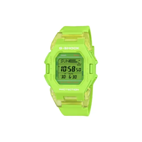 CASIO GD B500 Collection Кварцевый механизм Смольный ремешок Часы Мужские Зеленый циферблат