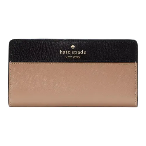 Kate Spade Saffiano кожа кошелек большой женский коричневый и черный