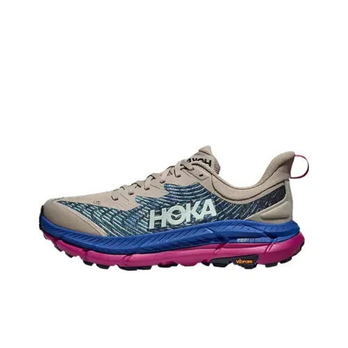 HOKA ONE ONE Mafate Speed 4 Дышащая Поддержка Отскок Низкие Кроссовки для Трейла Беговые Мужские Умбра Синий