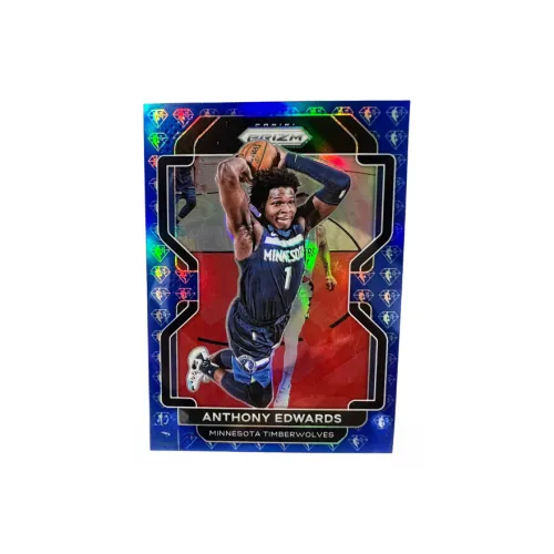 Панини Minnesota Timberwolves Эдвардс Хуази Синий бриллиант Fold Рефракция Большой Slam Dunk Спортивные карты 1 шт