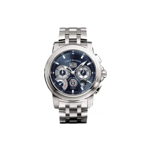 BUCHERER PATRAVI Collection Автоматический Механический Механизм Мужские Часы Часы 44,6 мм Синий Циферблат