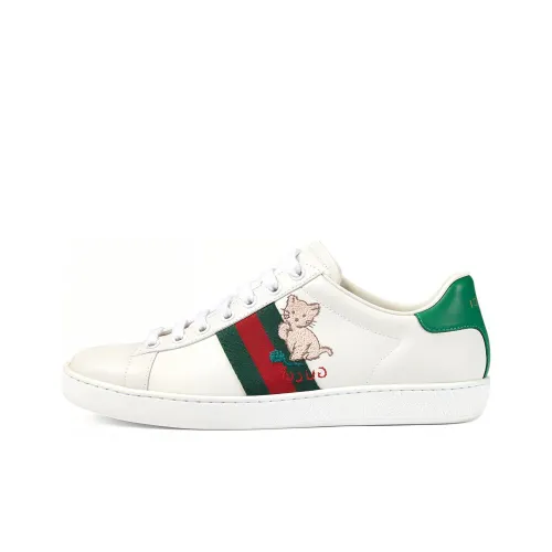 GUCCI Ace Стильные Скейтбординги Женские Белые