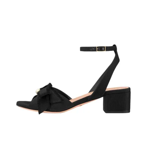 DIOR Adiorable One Ремень Сандалии 4CM Женские Черные