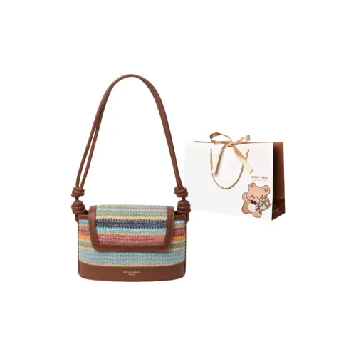 ERANGBEAR Сумка через плечо из соломенной ткани стандартная женская многоцветная