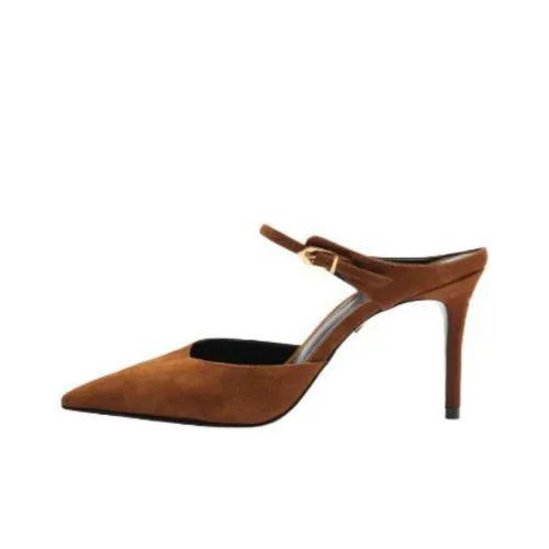 Schutz Домашние тапочки 8,5 см Женские Коричневый