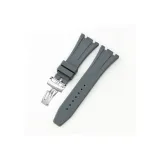 Серый с серебряной застежкой-бабочкой