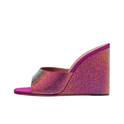 AMINA MUADDI Слипоны 9,5 см Женские Темно-розовые