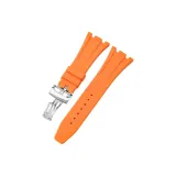 Оранжевый с серебряной застежкой-бабочкой