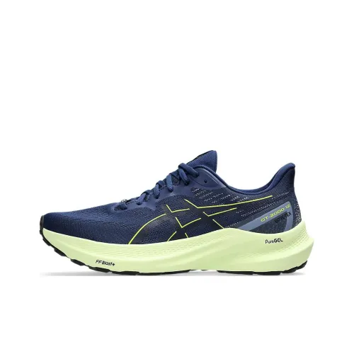 Asics GT 2000 12 Беговые кроссовки Низкий верх Синий/зеленый Мужской