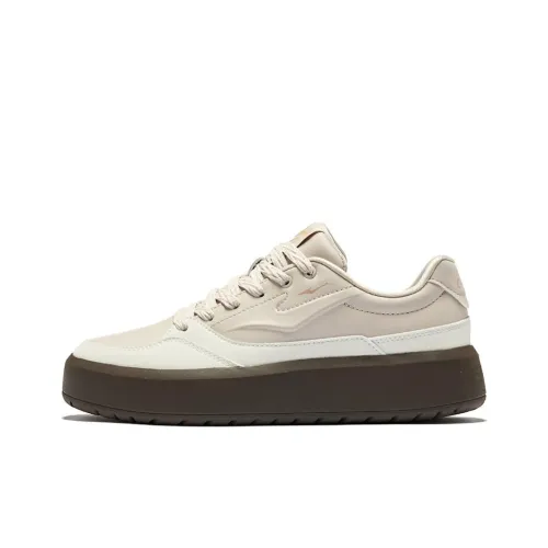 Erke Slip-Resistant Abrasion-Resistant Low-Top Skateboard Shoes Women's Dyed Gray Microcrystalline White Эрке противоскользящие устойчивые к истиранию низкие топовые скейтбордические кроссовки женские окрашенные в серый цвет микрокристаллический белый