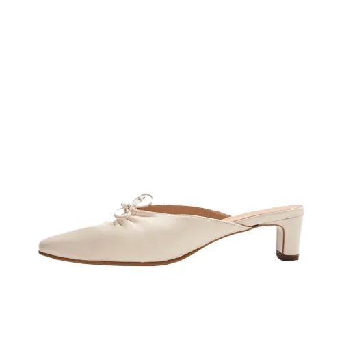 ALOHAS Домашние тапочки 5 см Женские Бежевые