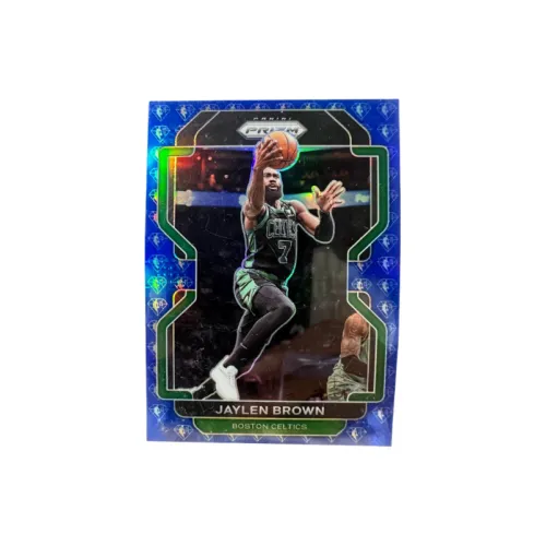 Панини Селтикс Джейлен Коричневый Финал MVP Синий бриллиант Рефрактор Редкая карта пройдет Through Спортивные карты 1 шт