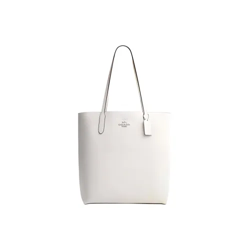 COACH Двойная кожаная сумка с ремнем через плечо женская белая
