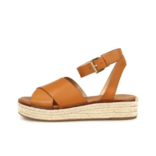 MICHAEL KORS Abbott One Strap Sandals 4CM Women's Brown