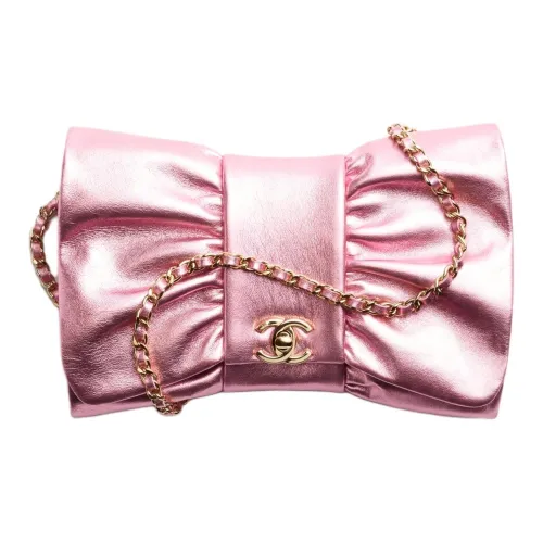 CHANEL Овчина Evening Bag Сумка Сумка через плечо Женская Розовая