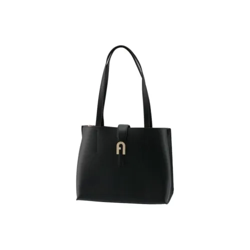 Furla Телячья кожа Тоут Сумка Сумка для покупок Сумка на плечо Сумка среднего размера Женская Черная