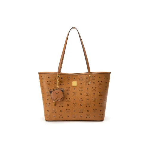 CLEVER KETCH ПУ (полиуретан) Тоут Сумка Сумка для покупок Сумка на плечо Женская Коричневый Бежевый Желтый