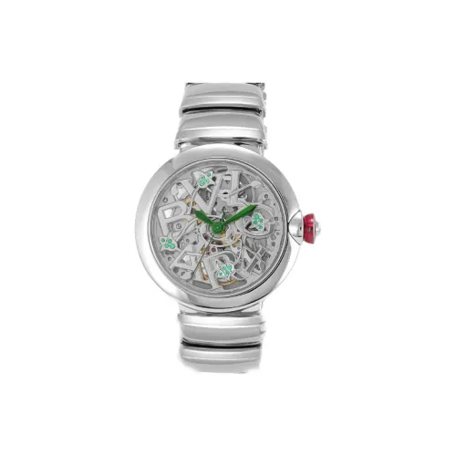 BVLGARI Наручные часы Автоматический Механический Механизм Нержавеющая Сталь Ремешок 33 мм Черепный Циферблат Женские часы