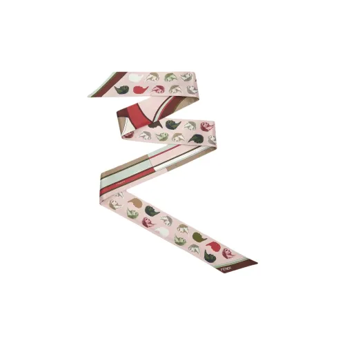 FENDI Шелковые шарфы Женские Розовый