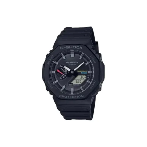 CASIO Кварцевый механизм резиновый ремешок унисекс черный циферблат