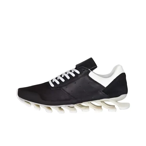 Adidas Springblade Амортизация Износостойкие Низкие Кроссовки для Бега Унисекс Черный Белый