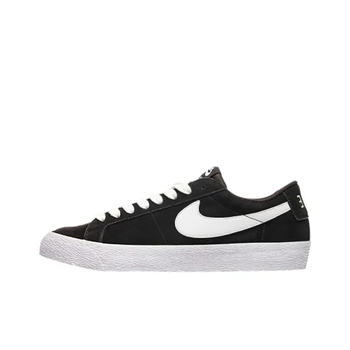 Nike Blazer Slip Resistant Abrasion Resistant Низкие Кроссовки для скейтбординга Мужские Черно-белые