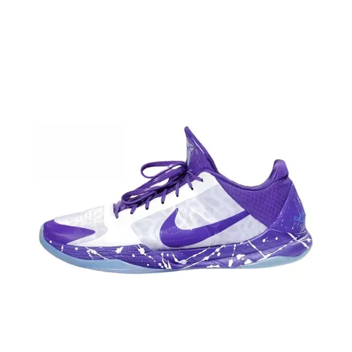 Nike Zoom Kobe 5 Protro PE Амортизация Низкие Баскетбольные Кроссовки Мужские Фиолетовые Белые