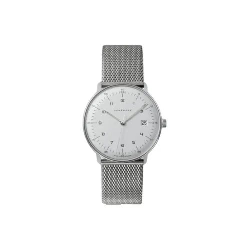 JUNGHANS Кварцевый механизм Мужские часы Max Bill Collection 40 мм Белый
