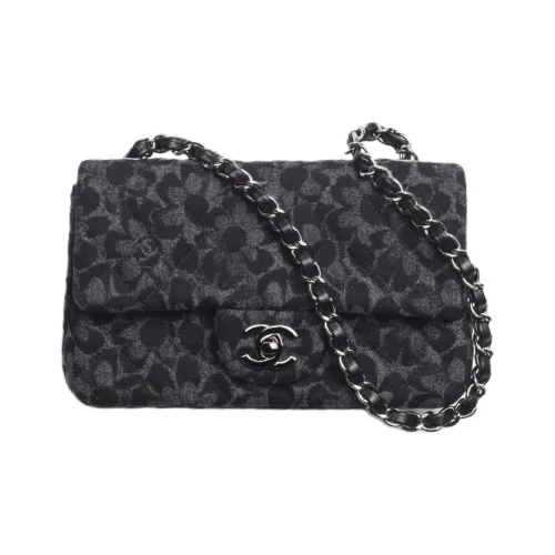 CHANEL Classic Flap CF Denim Сумка через плечо Женская Черная