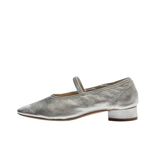 Aeyde Pippa Туфли Мэри Джейн Женские Серебряные