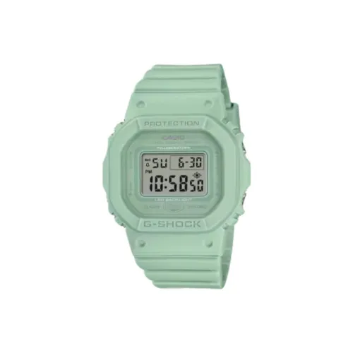 CASIO Кварцевый механизм Смольный ремешок Женские часы Серый циферблат