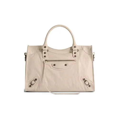 Balenciaga Arena Storico Овечья шкура Тоут Сумка Сумка для покупок Сумка через плечо Сумка среднего размера Женская Миндаль