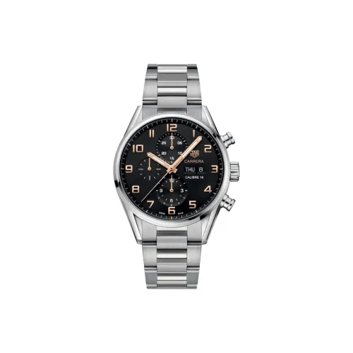 TAG HEUER Автоматический Механический Механизм Мужские Часы Carrera Collection 43 мм Черные