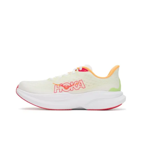 HOKA ONE ONE MACH 6 Беговые кроссовки Низкий верх Белый/Зеленый Женские