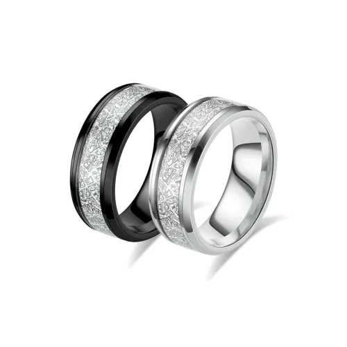 MUYAN Кольцо из титанового стального сплава Misty Veins унисекс