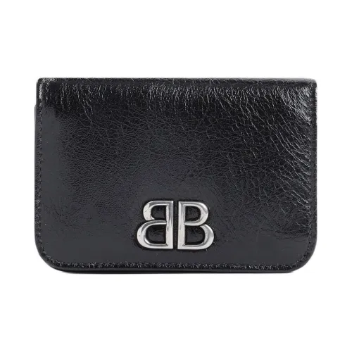 Balenciaga Arena Телячья кожа Держатель для карт Женские Черный