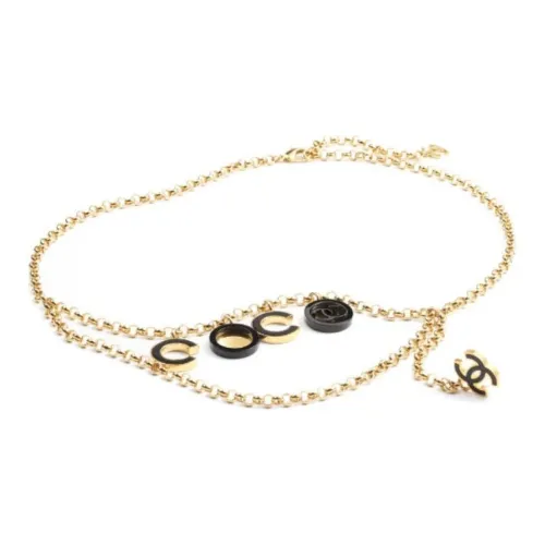 CHANEL [24B New Arrival] Подвеска с буквой дизайн металлические цепочки на талию женский золотой