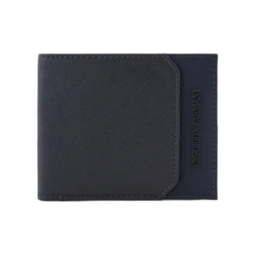 EMPORIO ARMANI ПУ (полиуретан) Полиуретан Кошелек Мужской Темно-синий