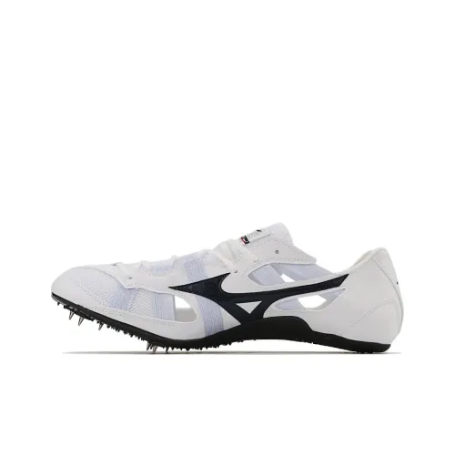 Mizuno Slip-resistant Abrasion-resistant Low-top Sprint Running Shoes Unisex White Мицубо Противоскользящий Устойчивый к истиранию Низкий Топ Спринт Беговые Кроссовки Унисекс Белый