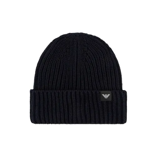 EMPORIO ARMANI Новая шерсть Шапки-бини Мужской Морской синий