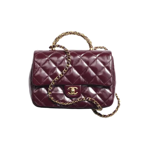 CHANEL Lambskin Crossbody Bag Shoulder Bag Mini Women's Bordeaux Red CHANEL Lambskin Сумка через плечо Сумка на плечо Мини Женская Бордовый Красный