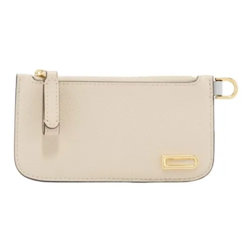 Delvau Яркий с рельефом Alpina Телячья кожа Картхолдер Женские Бежевый Светло-голубой