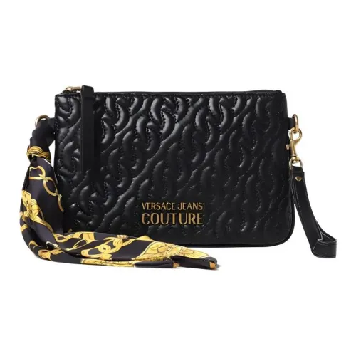 VERSACE JEANS COUTURE Кожа Ручная Сумка через плечо Сумка на плечо Женская Черная и Желтая