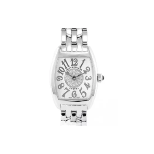 Franck Muller Кварцевый механизм Женские часы 23*22 мм Серебристый циферблат Корпус из нержавеющей стали Ремешок из нержавеющей стали