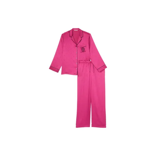 Victoria's Secret Pajama Комплект Женский Сладкий Розовый Логотип Жаккард