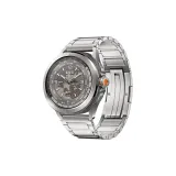 Серебряная промышленная текстура, застежка-бабочка (только ремешок).