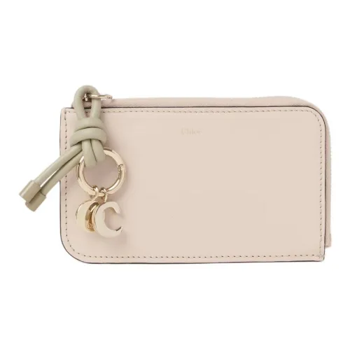 Chloe Alphabet Телячья кожа Монета Кошелек Маленький Женский Цементный Розовый